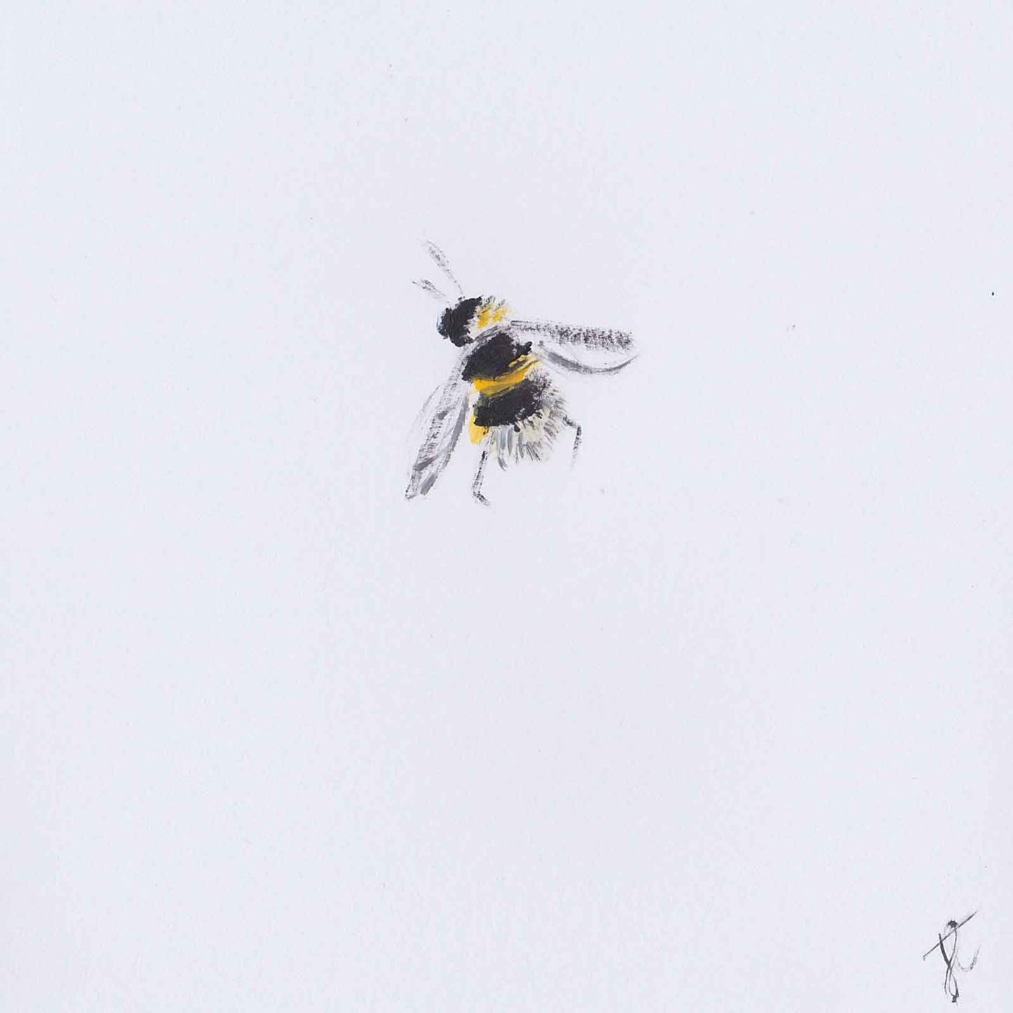 Just bee charming – hand-painted greetings card