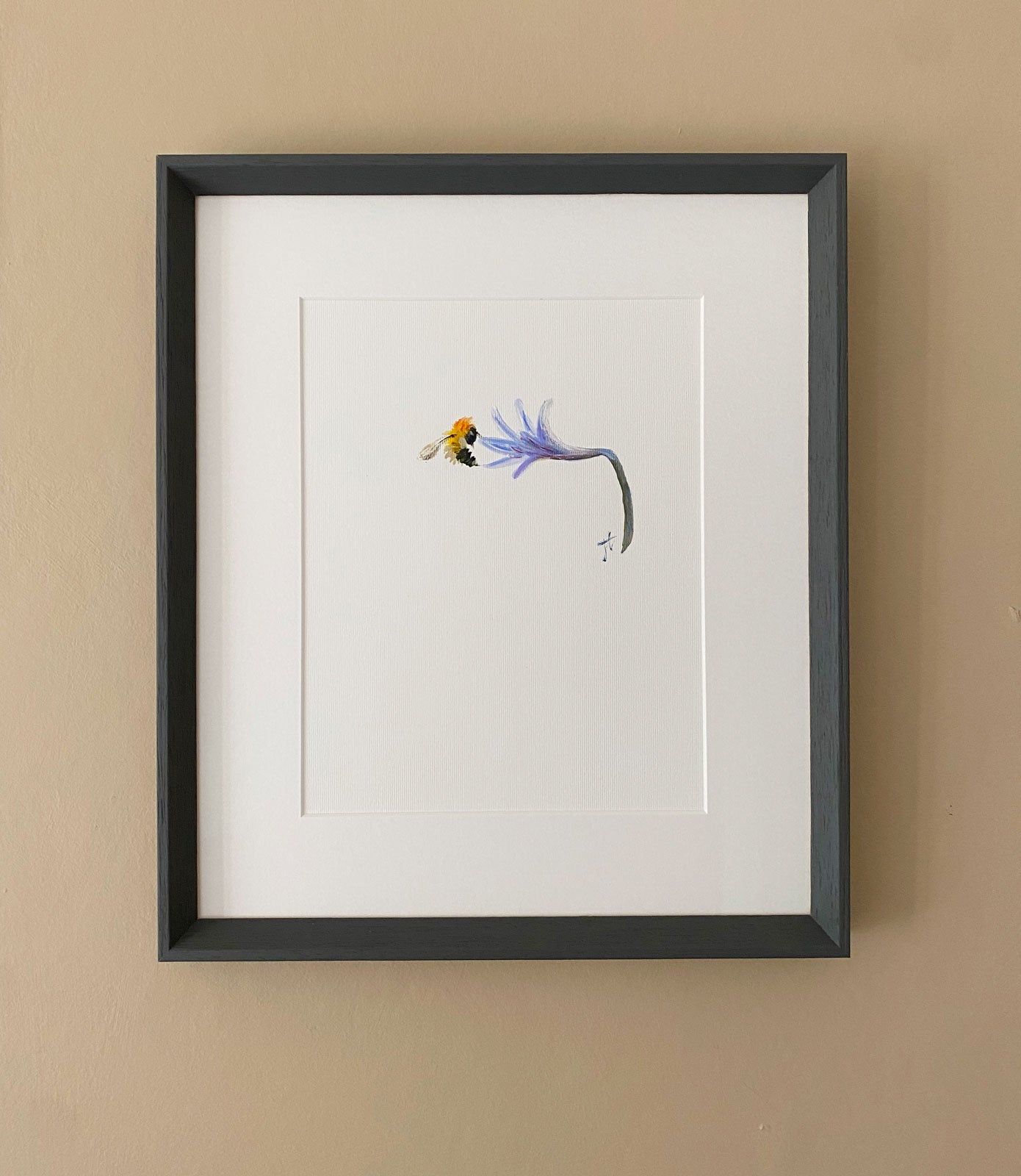 Wings of summer: bee and flower painting