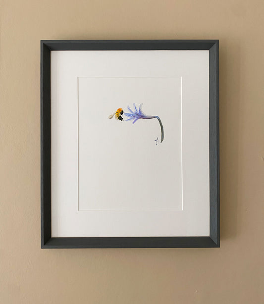 Wings of summer: bee and flower painting