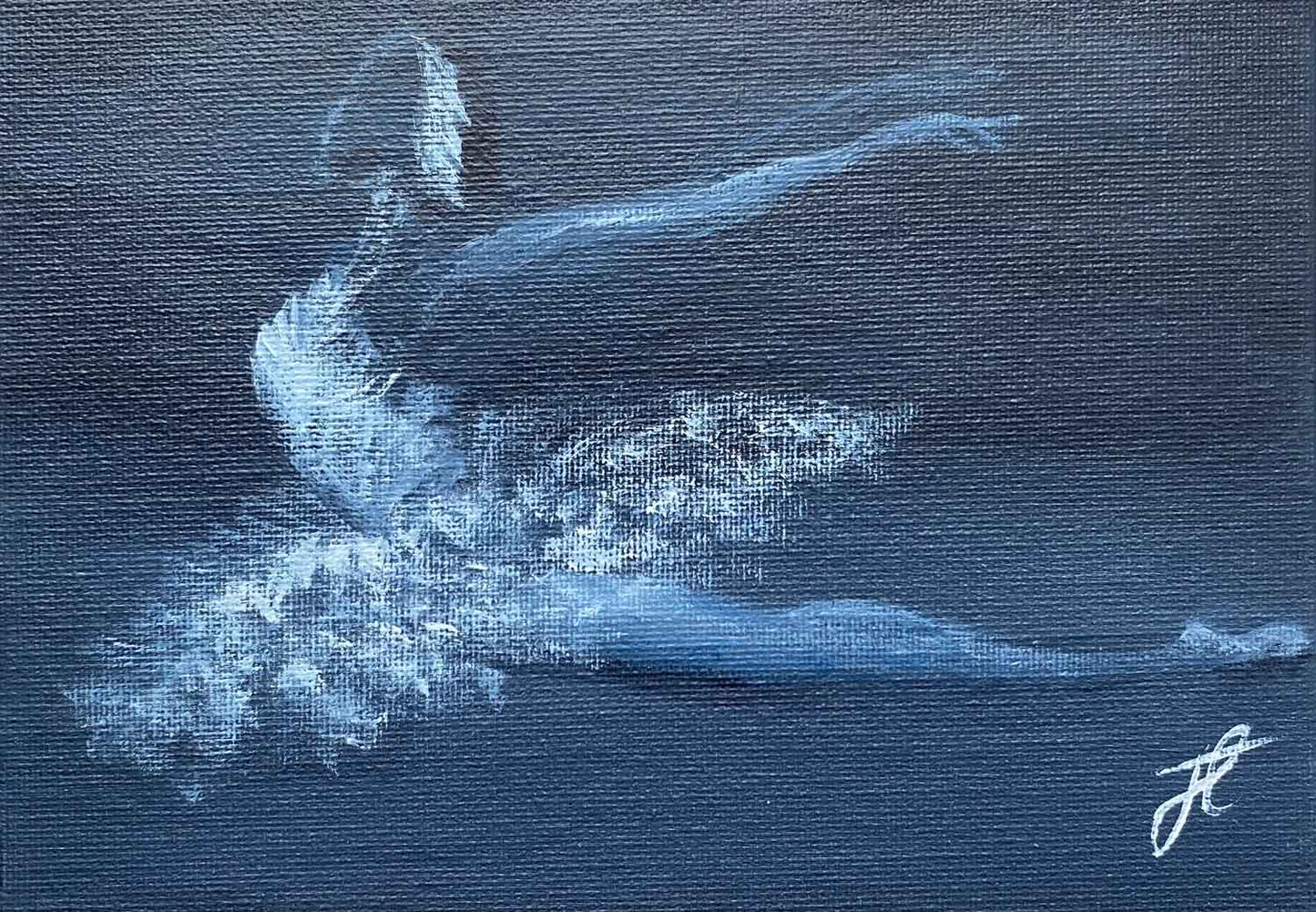 Dying swan: ballerina painting
