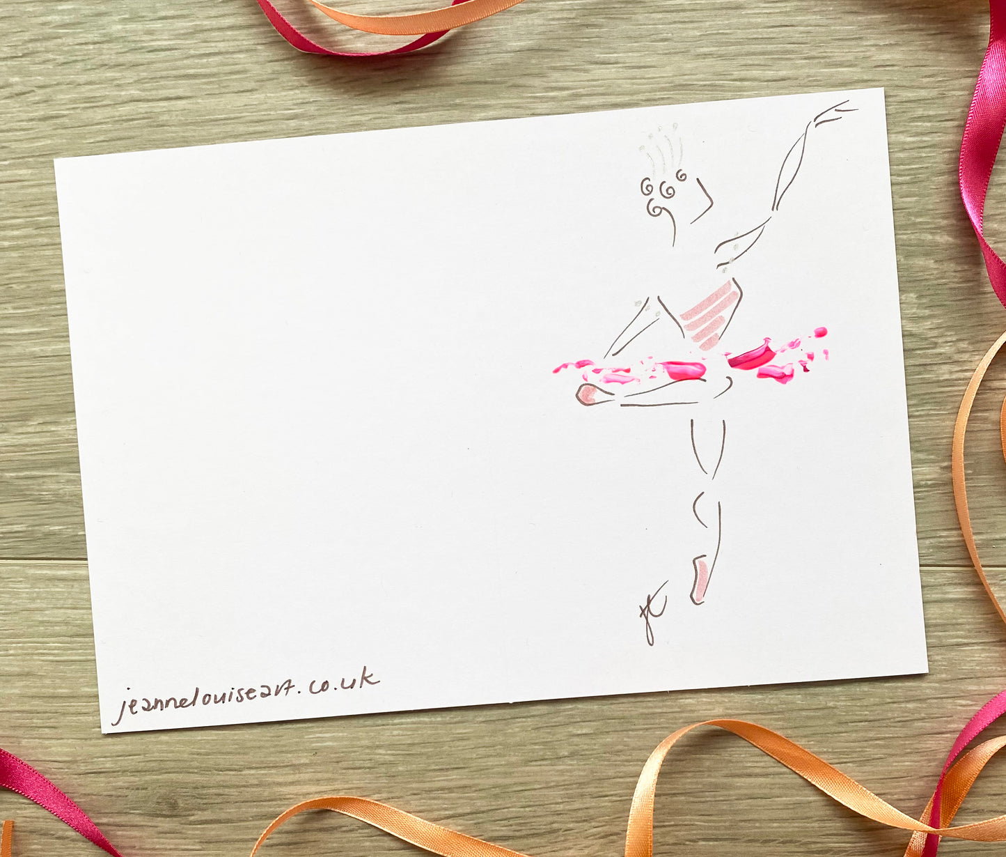 Sugarplum Fairy Ballerina greetings cards – set of 3 hand-painted cards