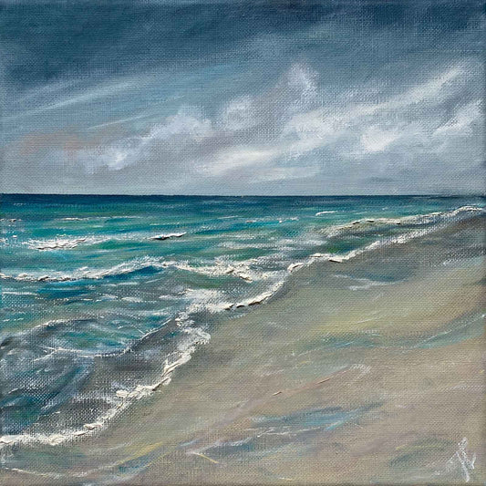 Square seascape painting