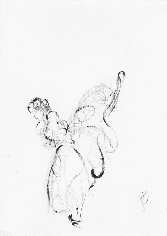 Giselle ballerina paint sketch