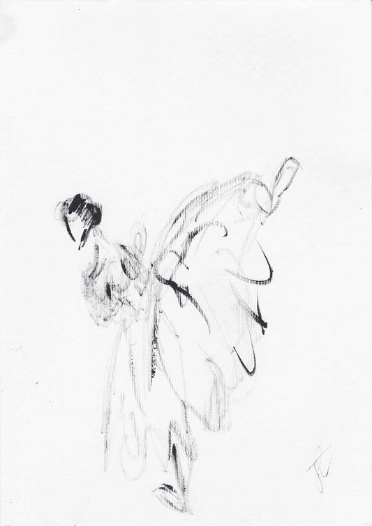Giselle ballerina paint sketch