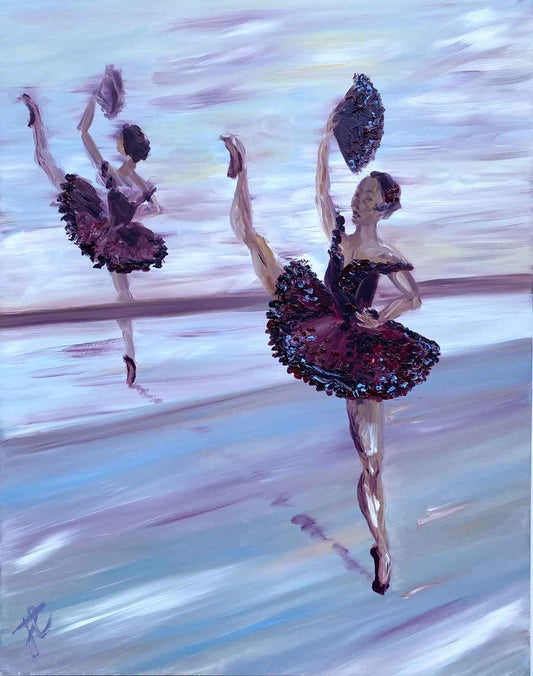 Practice makes perfect: Kitri ballerina painting