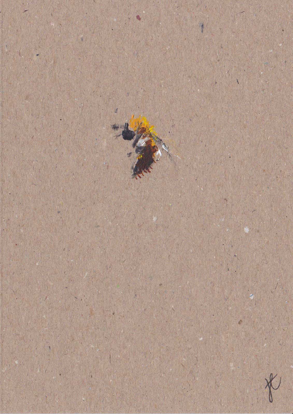 Hand-painted bee card