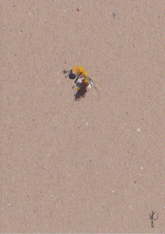 Hand-painted bee card