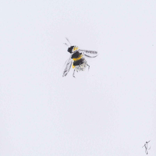 Just bee charming – hand-painted greetings card
