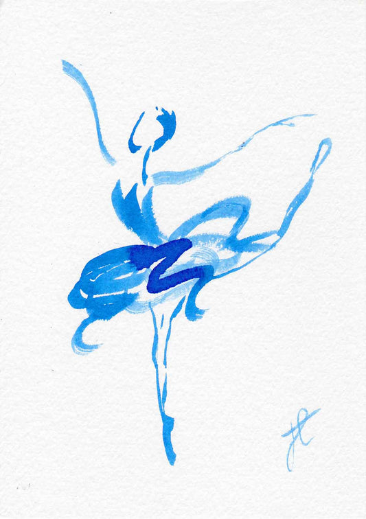 Original ballerina ink art