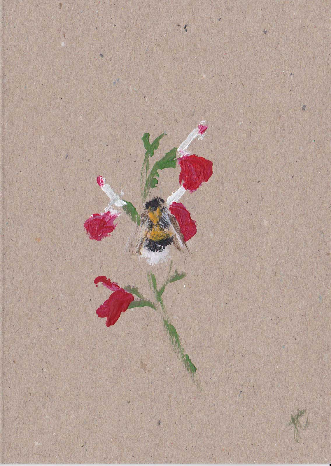 Hot lips bee and bloom greetings card