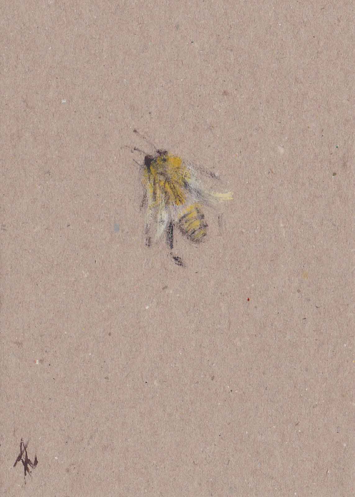 Hand-painted insect note card