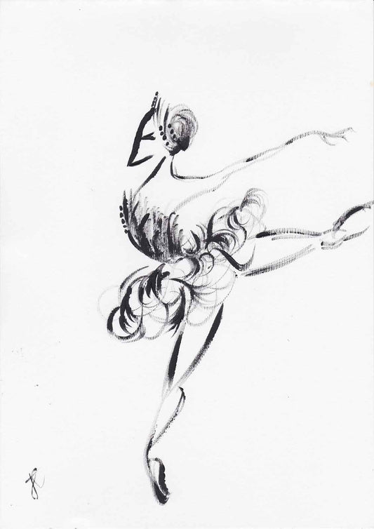 Ballerina paint sketch