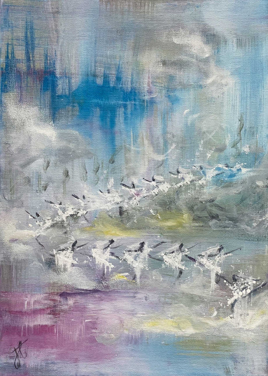 Ballerina painting of corps de ballet