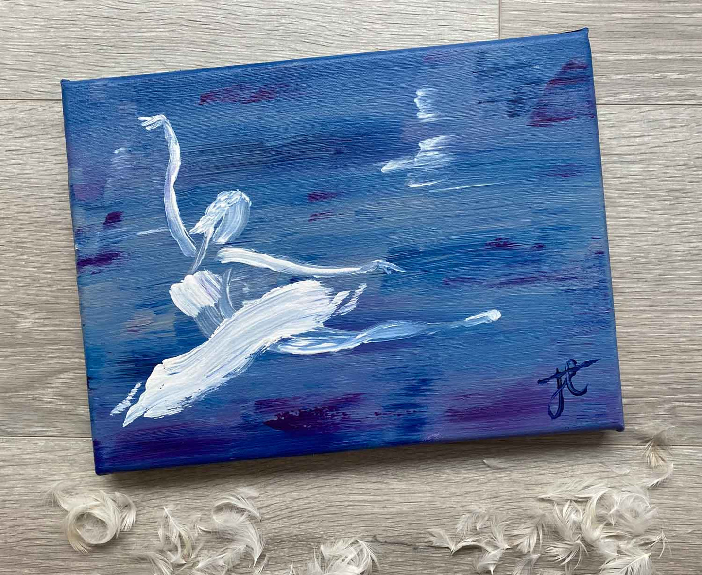 Dying swan – stylised ballerina painting