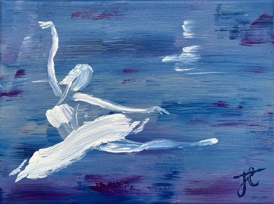 Dying swan – stylised ballerina painting