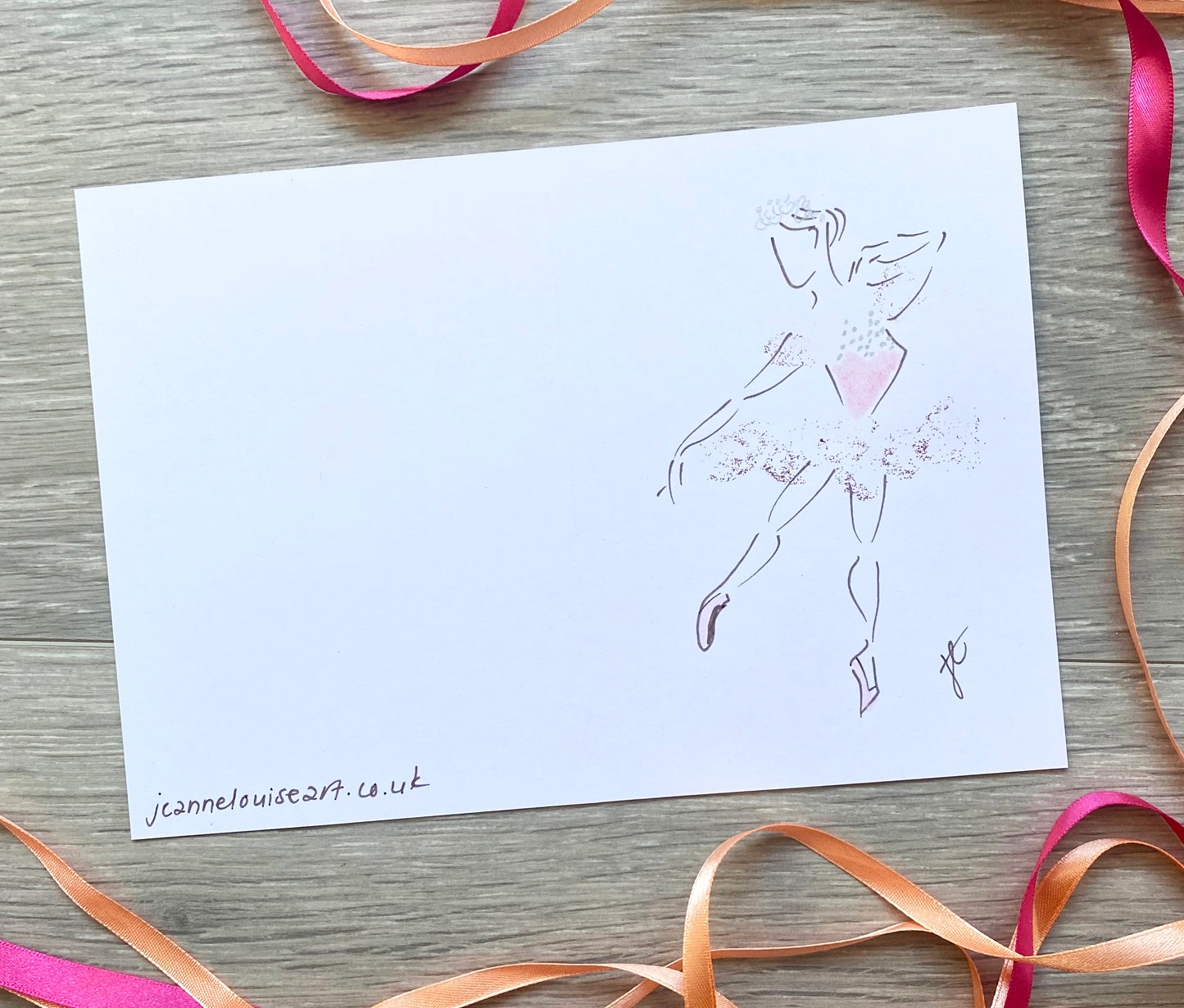 Sugarplum Fairy Ballerina greetings cards – set of 3 hand-painted cards